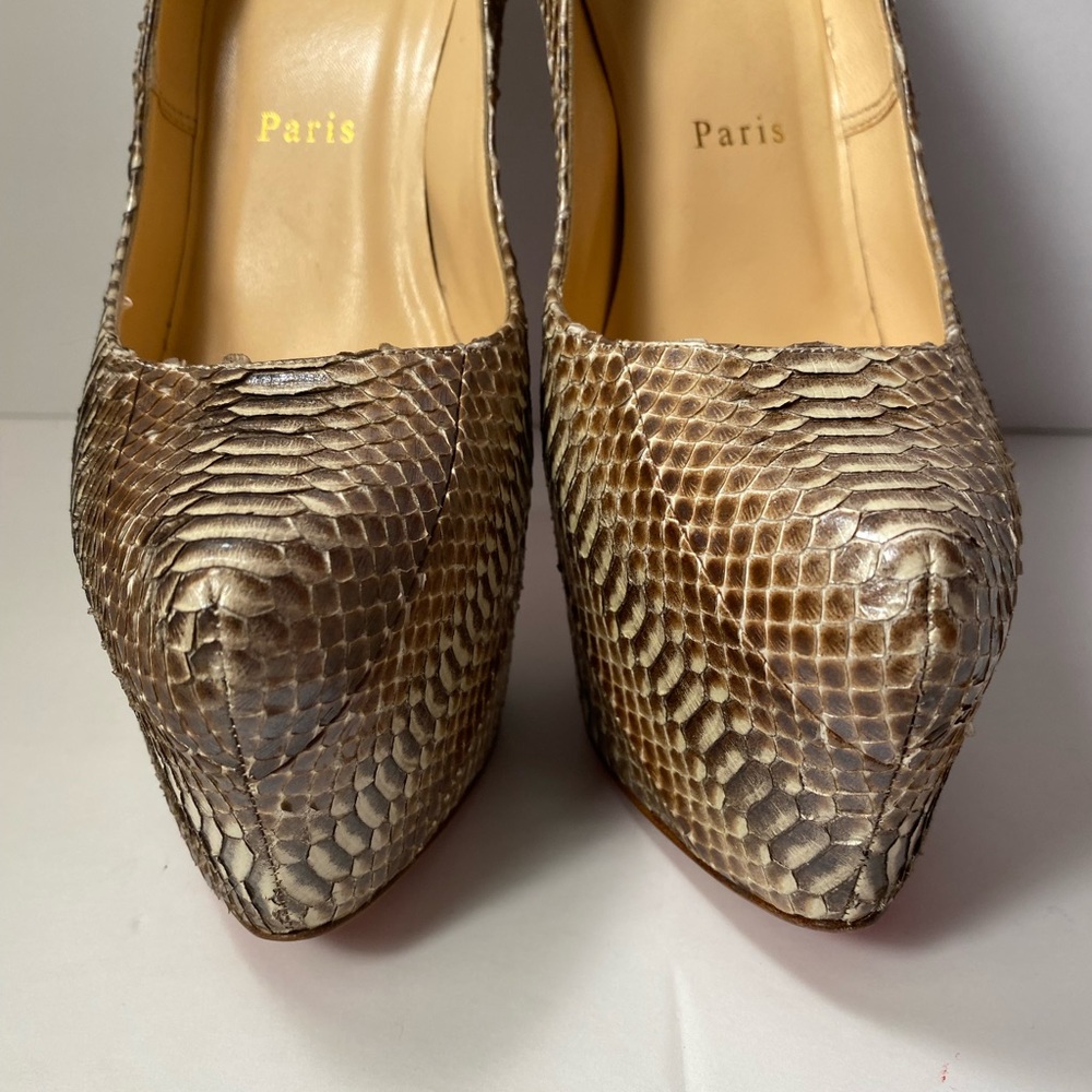 Christian Louboutin Daf daffodil heels pumps snake 39 8.5 - Picture 7 of 10